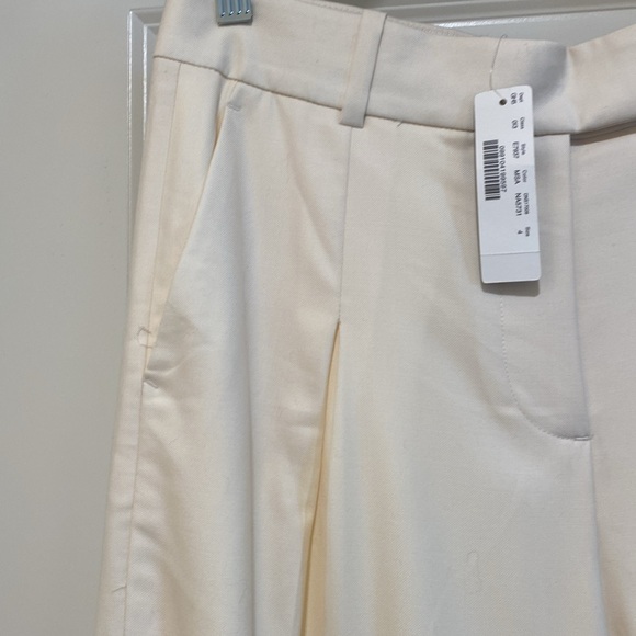 JCrew NWT Cream colored 100% Wool Wide Leg Pant Size 4 - Picture 6 of 15